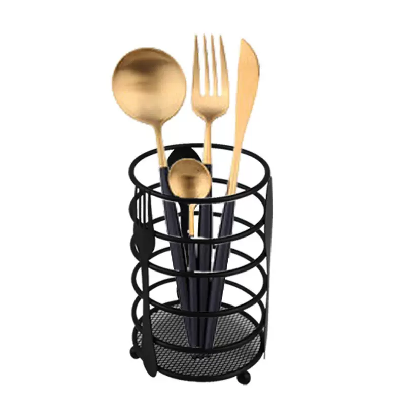 厂家现货创意铁艺家居用品 厨房餐具收纳筐 筷子刀叉收纳桶