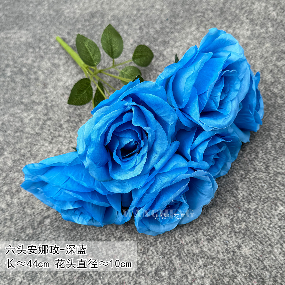 Haze azul decoración de la boda flor de seda flor Hotel fotografía flor de la pared arreglo floral Yingbin distrito Camino de plomo flor artificial