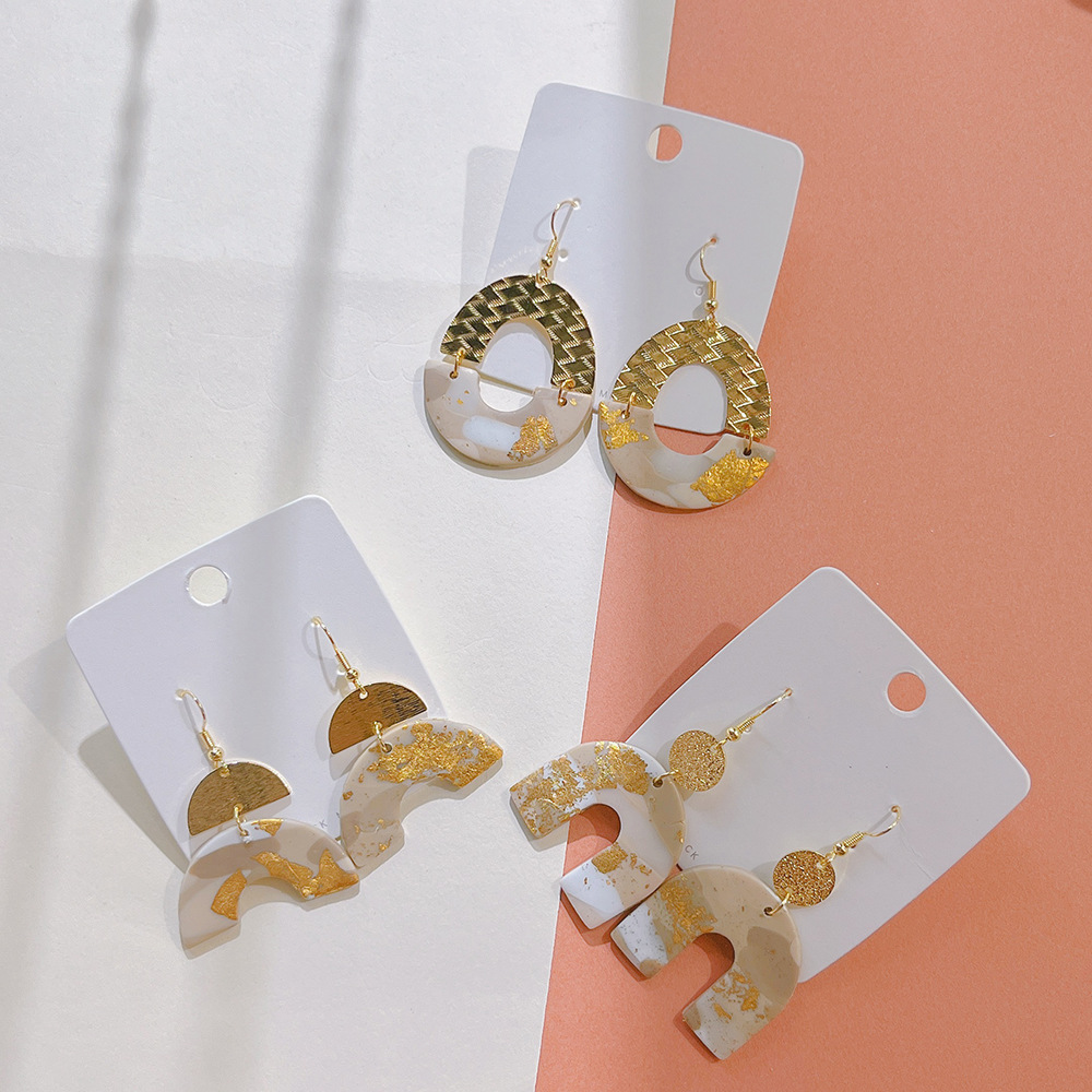 1 Pair Quantity 1 Pair Fashion Geometric Soft Clay Women's Drop Earrings