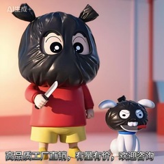 打劫蜡笔小新手办小白周边公仔可爱搞怪玩偶玩具桌面摆件生日礼物