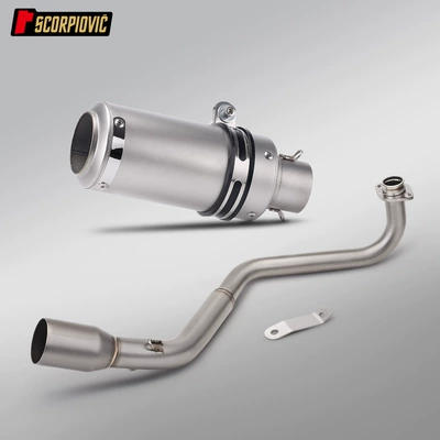 Motorcycle exhaust pipe: system stainless steel front