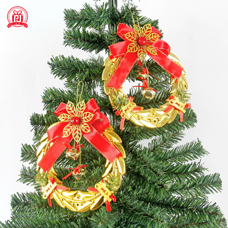 Galvanoplastia de plástico de Navidad accesorios de campana colgante de árbol de Navidad decoraciones de Navidad accesorios de diseño de escena Accesorios