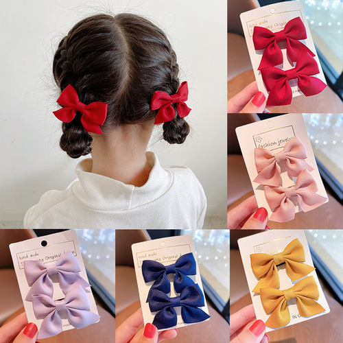 new children's hairpin bow headdress does not hurt hair little girl spring and summer hair accessories internet celebrity baby hairpin