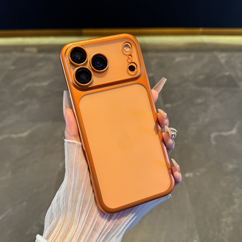 适用iPhone17PROMAX手机壳电镀PC磨砂硬壳苹果17Air自带镜头膜16|undefined