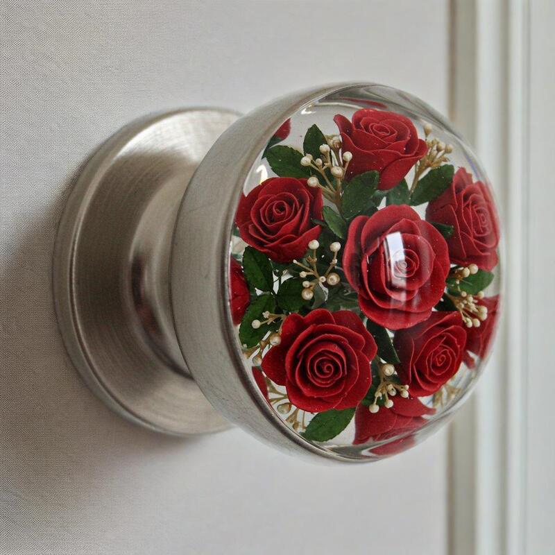 ユニークな装飾ドアハンドル樹脂埋め込み工芸品|undefined