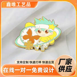 烤漆珐琅金属徽章动漫卡通胸章校徽可印logo胸针商务礼品创意定制