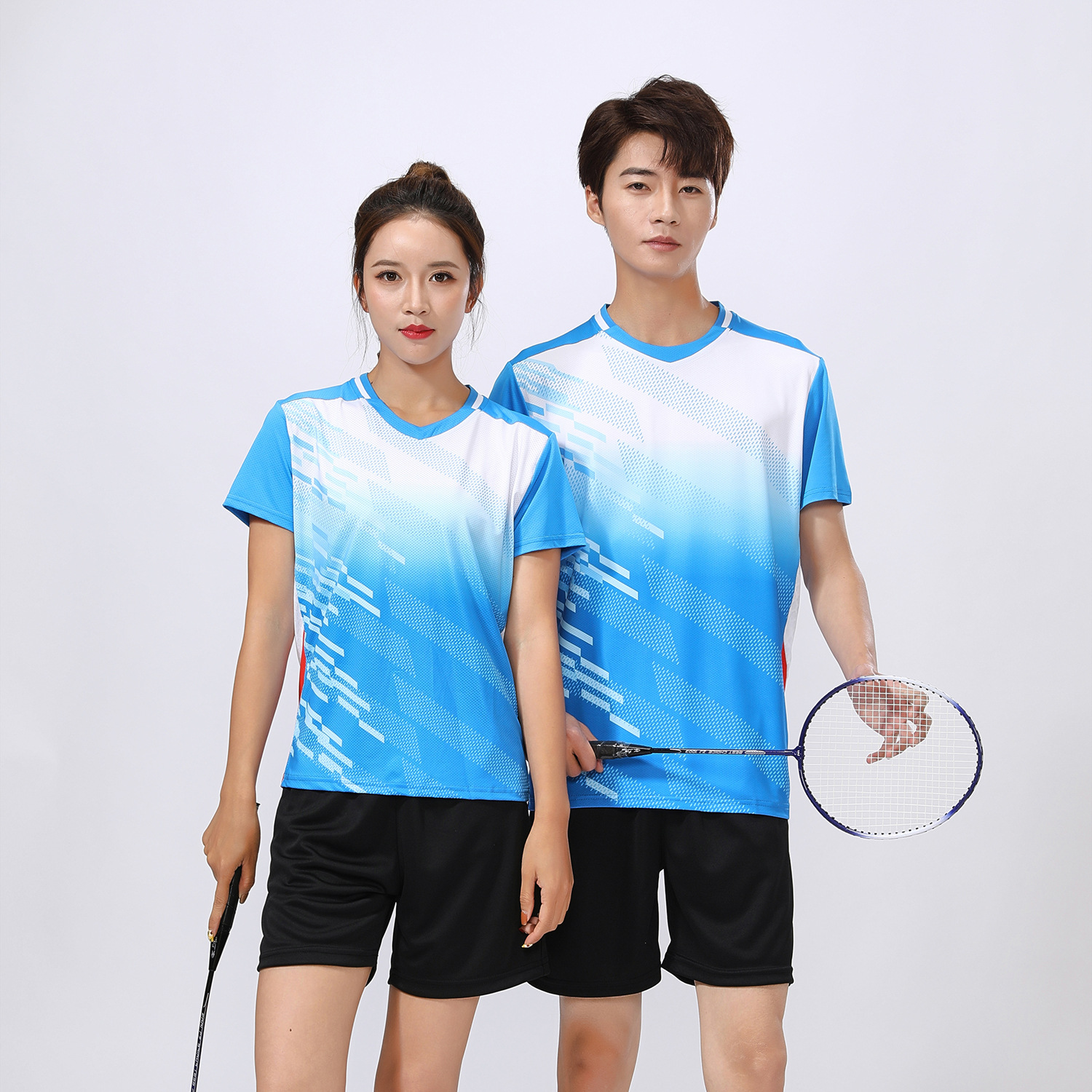 New Badminton Suit Women's Suit Customized Men's Short-Sleeved Sportswear Team Competition Training Table Tennis Jersey Wholesale