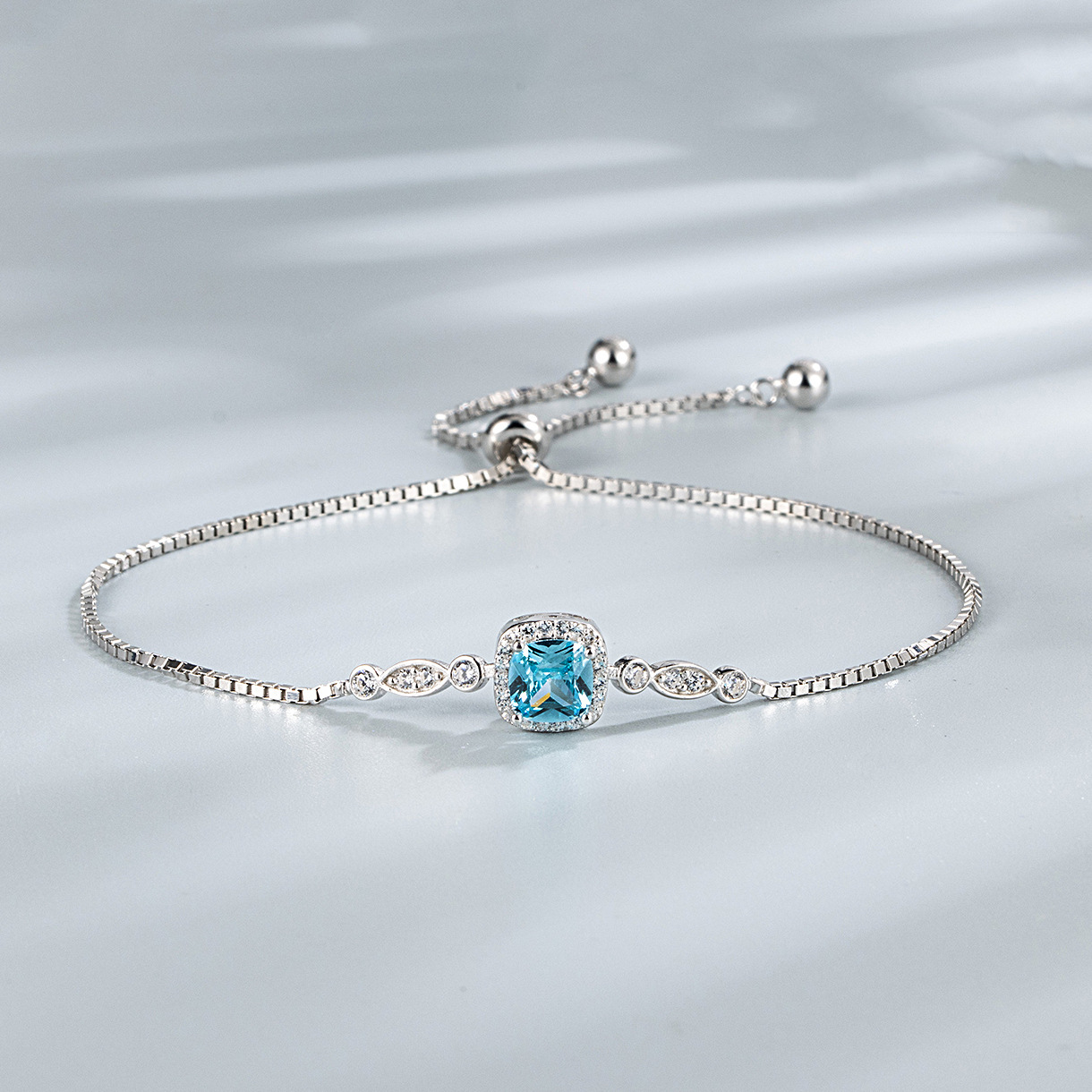 Bracelets, Earrings, Necklace Classification Sterling Silver 925 Silver Jewelry Set Ocean Blue Star Jewelry   Necklace Ear Stud Ring