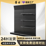 新款磨砂灰灯箱展示架便利店单面文具店母婴店 洞洞板展示架