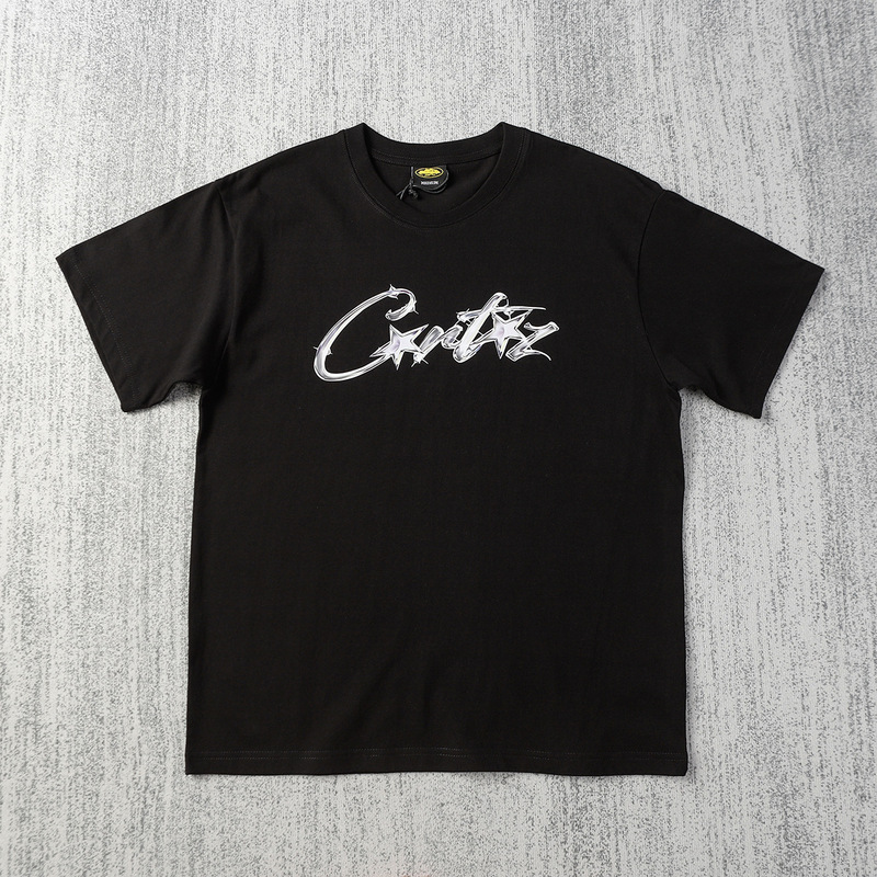 欧米のニッチなトレンドブランド、タイマー柄プリントが人気の万能半袖Tシャツ、夏らしいゆったりとしたカジュアルな半袖|undefined