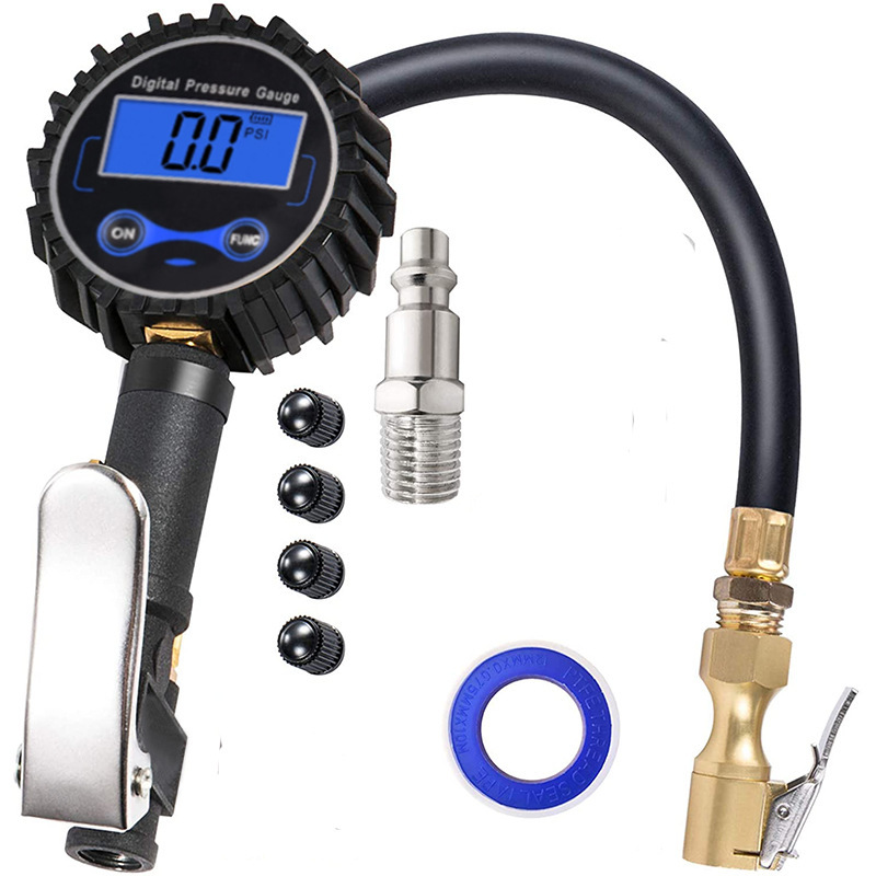 跨境源头爆款液晶显示充气泵轮胎测试仪表压力表汽车气压表胎压表