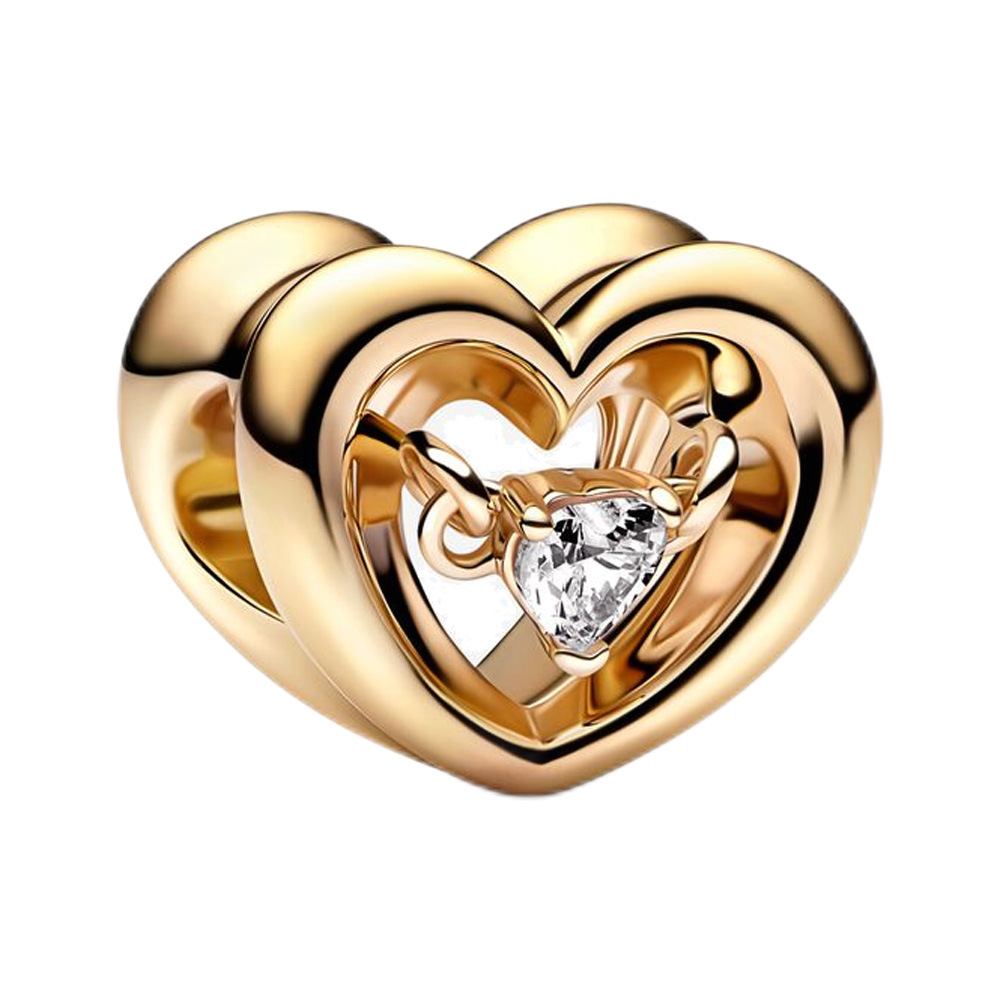 Cute Sweet Heart Shape Copper Plating Silver Plated Jewelry Accessories display picture 2