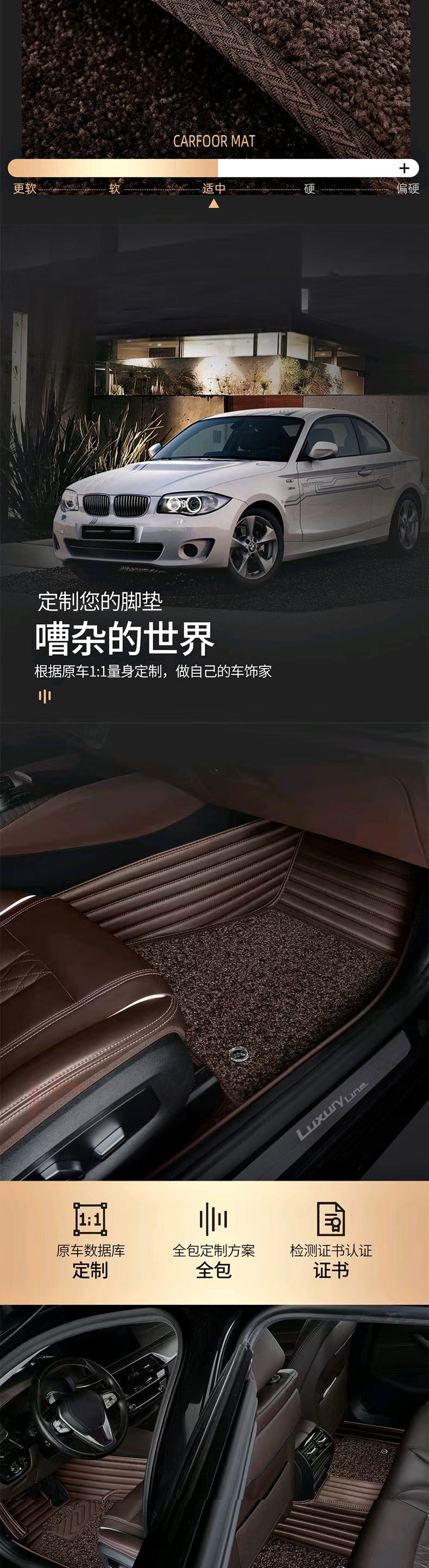 Car Floor Mats, Special Car Mats, Double-Layer Fully Surrounded Floor Mats, Dirt-Resistant and Wear-Resistant, Car Floor Mats, Customized by Manufacturers