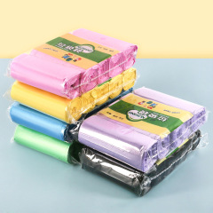 5 Roll New Material Trash Bags Manufacturer Wholesale 5-in-a-Set Household Plastic Bags Colorful and Black Disposable Trash Bags