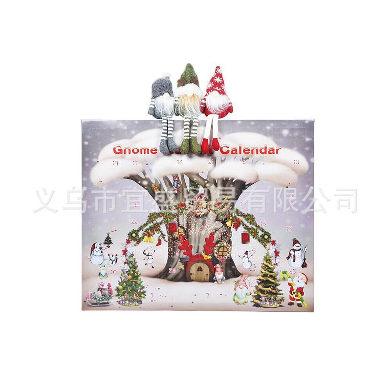 国境を越えたクリスマス小人盲箱カウントダウンぬいぐるみ小人盲箱クリスマス装飾品飾り祝日パーティー|undefined