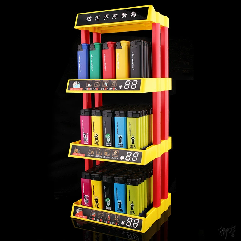 Легче дисплей стойки небольшой магазин счетчик дисплей стойки шлифовальный круг Дисплей Стойки Творческий газ Xinhai одноразовые электронные