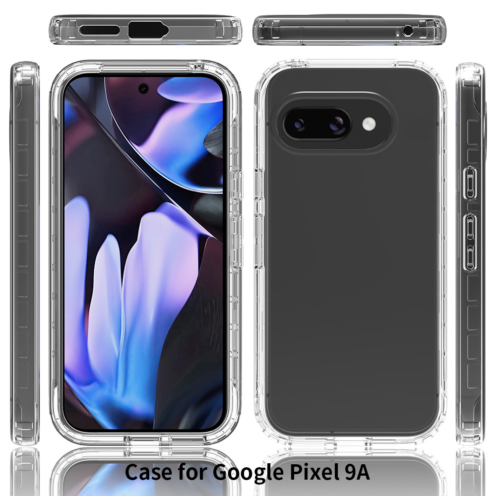 Lugar aplicable Google pixel9 alta transparencia 360 funda para teléfono móvil todo incluido funda protectora de color caramelo TPU PC funda blanda
