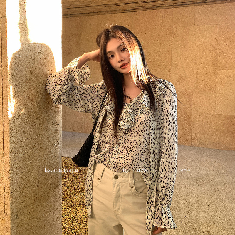 Ls Stylish Floral Shirt for Women, Guangzhou Shisanxing 2026 Spring New Long-Sleeve Chiffon Shirt 61259 Ls Stylish Floral Shirt for Women, Guangzhou Shisanxing 2026 Spring New Long-Sleeve Chiffon Shirt 61259