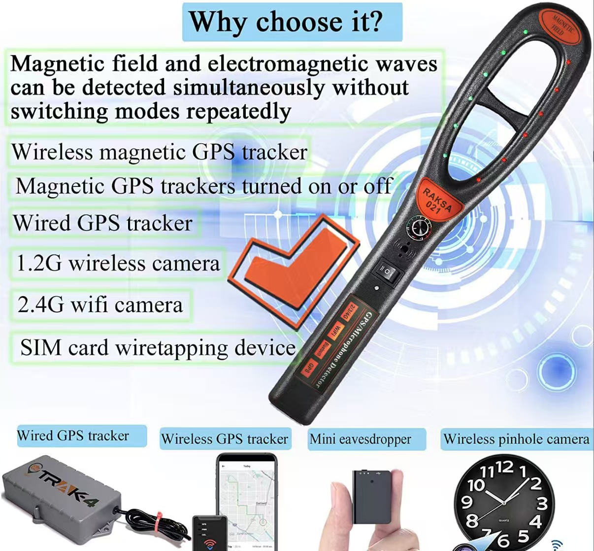Gpsdetectorhk021Hk007 Car Strong Magnetic Signal Gps Detector