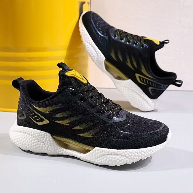 2025 Summer Black Mesh Sports Shoes Men's Popcorn Shoes Super Light Running Shoes Dropshipping 2025 Summer Black Mesh Sports Shoes Men's Popcorn Shoes Super Light Running Shoes Dropshipping