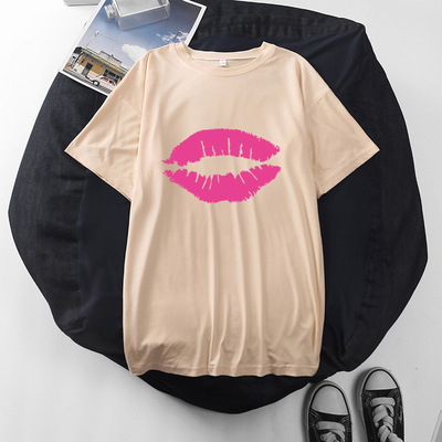 2021women欧美vova风体恤衫女短袖宽松T恤女t-shirt一件代发|ms