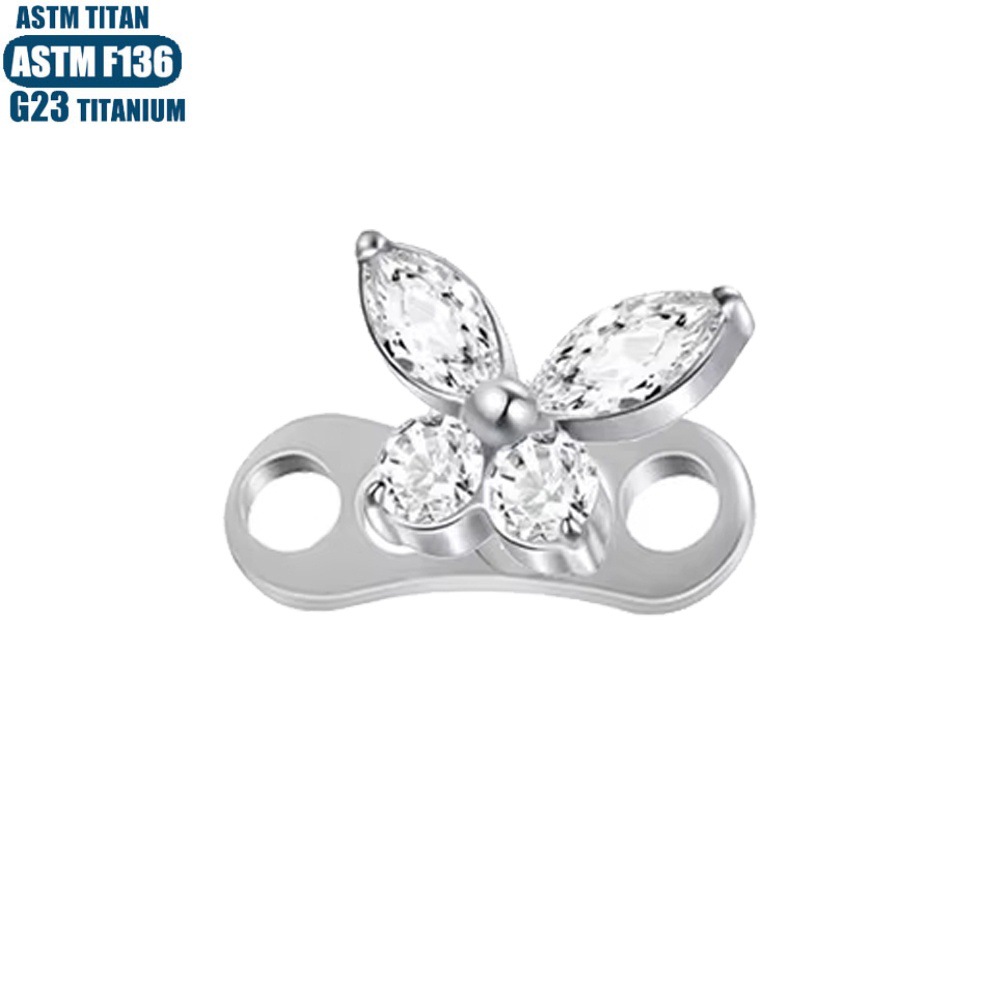 Pointed titanium steel lip stud product view