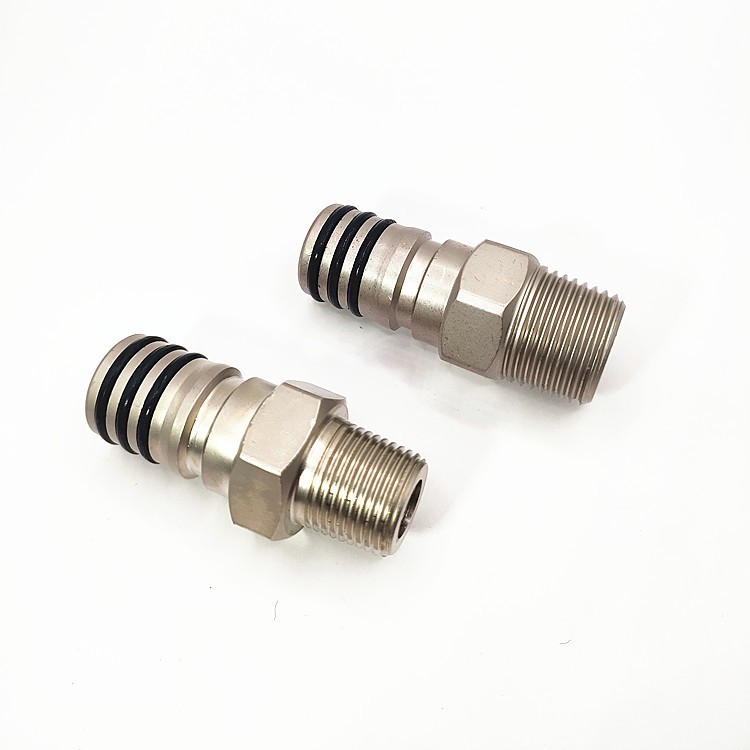 大风炮快速接头三个橡胶圈风炮接头公头直通全钢风炮接头小头