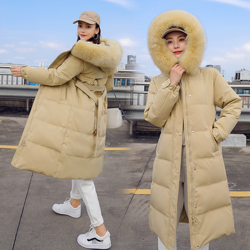 Capa de algodón de invierno transfronteriza 2025, nueva ropa de invierno alargada con capuzas, chaqueta de algodón de moda gruesa y cálida image 2