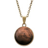 Pendant, planetary double-sided retro necklace, European style