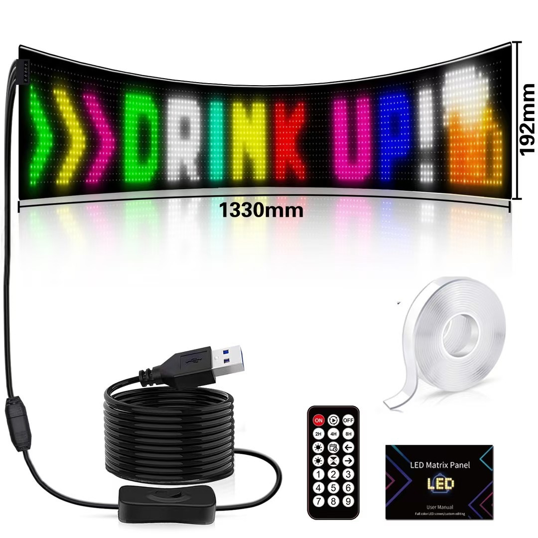 Nuevo camión dinámico ojo del diablo LED coche pantalla USB montado en coche ojo lámpara de camión dinámico APP