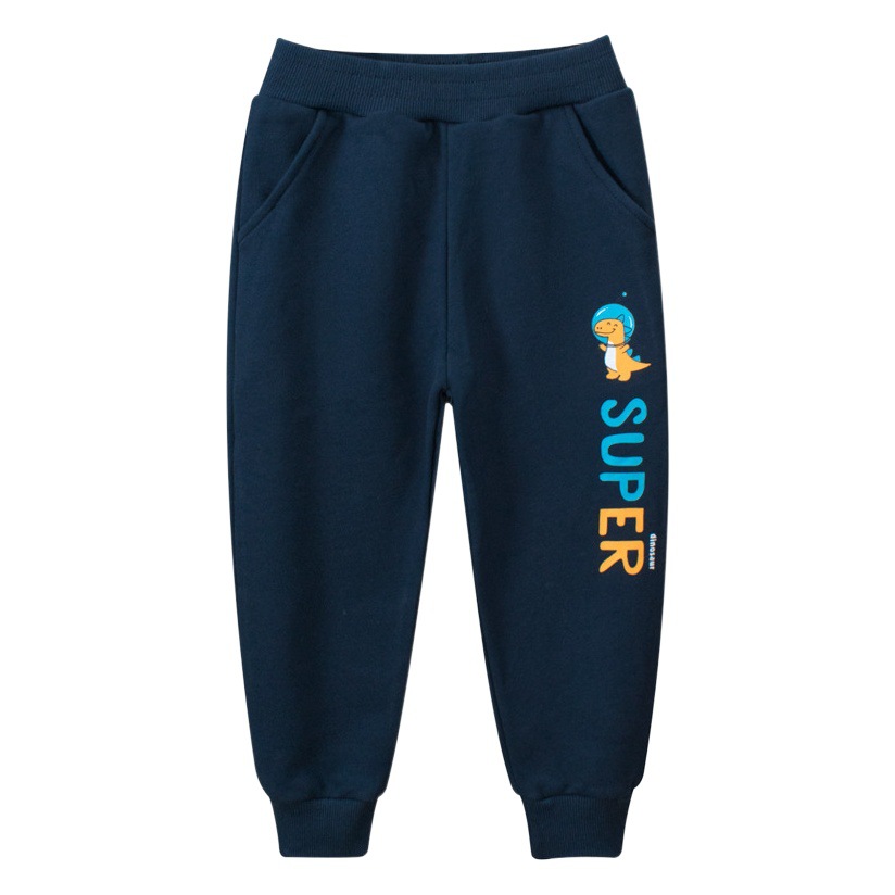 27 niños transfronterizos ropa para niños Primavera y otoño Nuevo estilo coreano pantalones largos para niños dibujos animados dinosaurio bebé entrega de una sola pieza