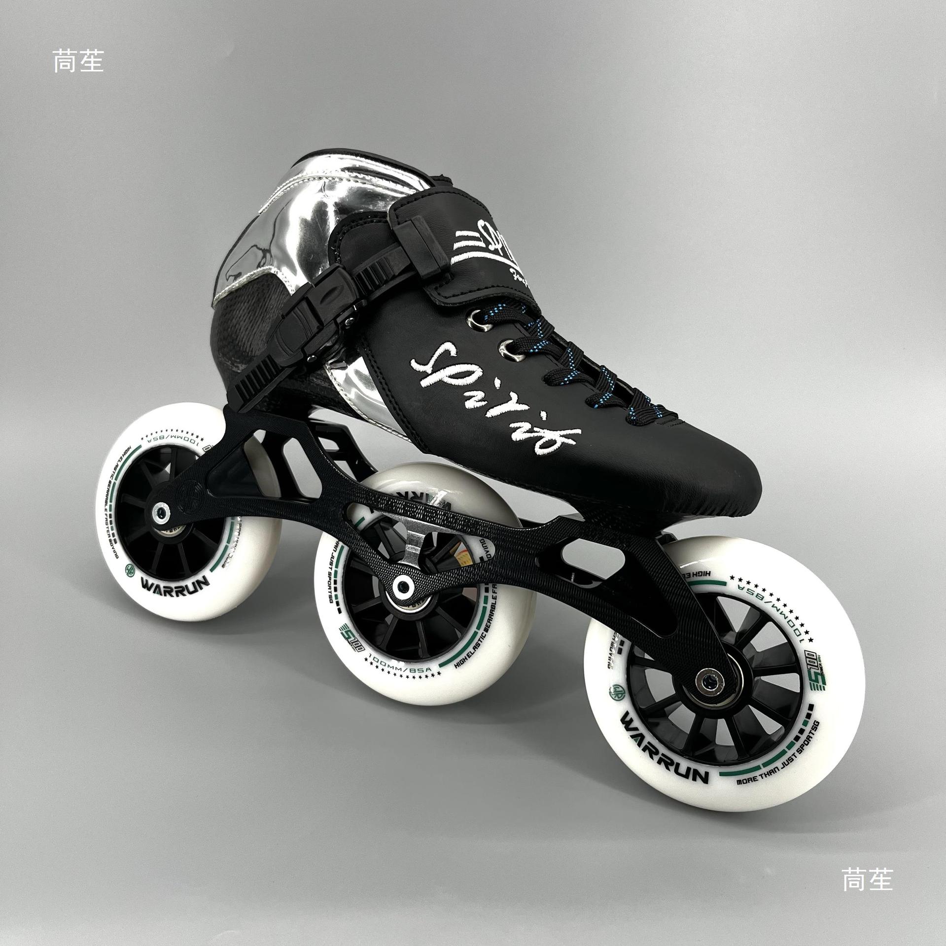 Children's Three-Wheel Speed Skating Racing Roller Skates Large Wheel Carbon Fiber Speed Adult Inline Skates Roller Skates Single Wheel