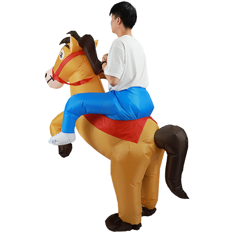 越境新品ハロウィーン騎乗活発馬演出服可愛い動物騎乗道具ジャズ馬空気入れ服|undefined