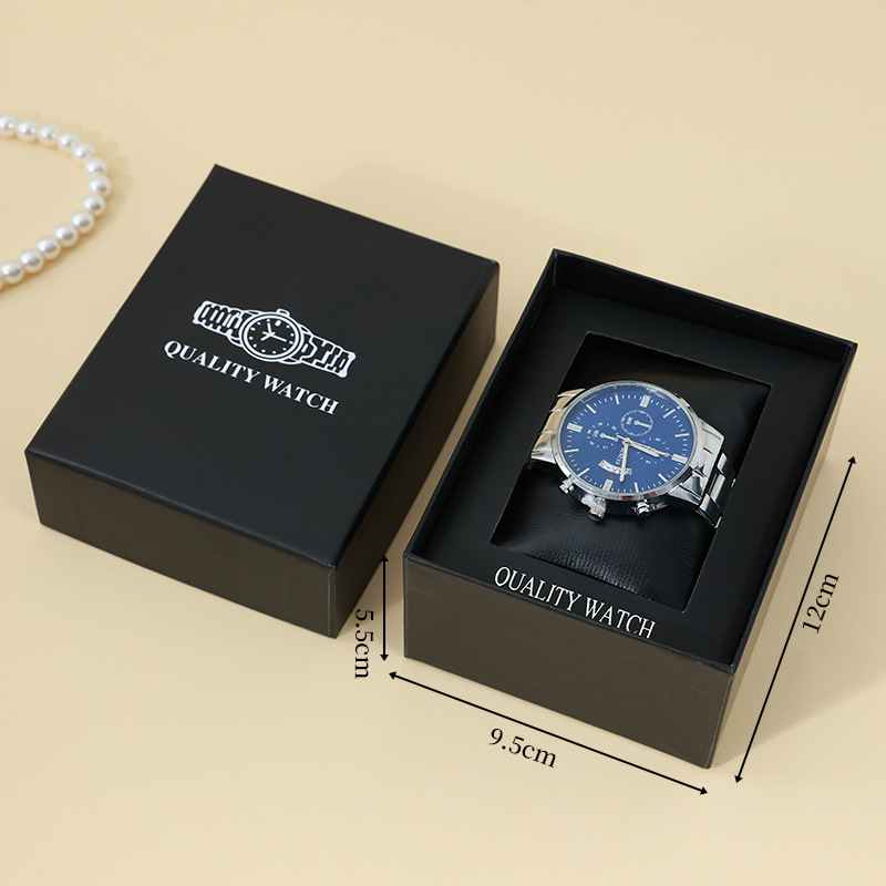 Caja de embalaje para reloj de cuero PU con tapa abatible, caja de almacenamiento cuadrada para reloj mecánico de alta gama, elegante para regalar
