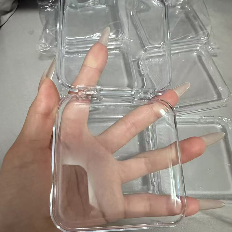 Handmade Nail Storage Box, Transparent Acrylic Nail Chip Special Small Square Box, Sealed Dust-Proof Nail Art Box Manufacturer Handmade Nail Storage Box, Transparent Acrylic Nail Chip Special Small Square Box, Sealed Dust-Proof Nail Art Box Manufacturer