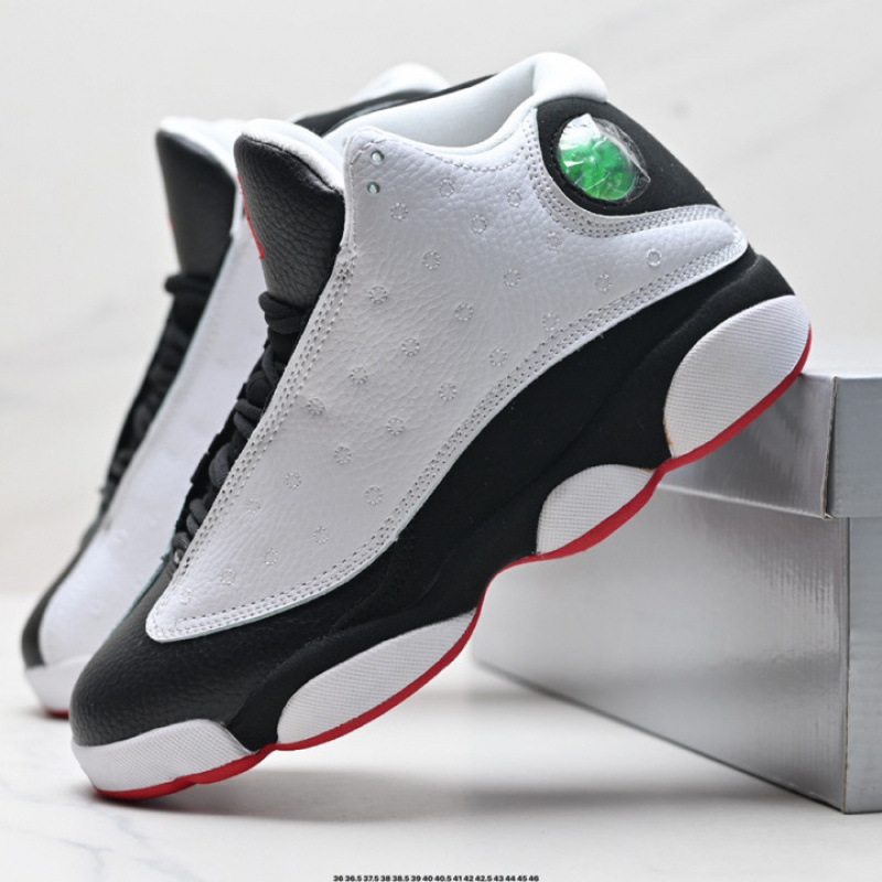 Foreign Trade AJ13 Retro High-top Blue Sneakers Panda Genuine Leather Carbon Plate Non-slip Men's and Women's sneaker Panther Wheat Real Eyes