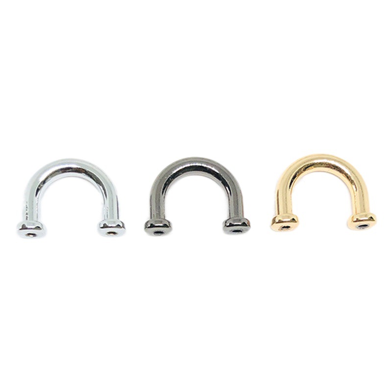 Origin supply luggage hardware accessories arch bridge U-shaped screw alloy hanging plated arm strap decorative buckle spot wholesale