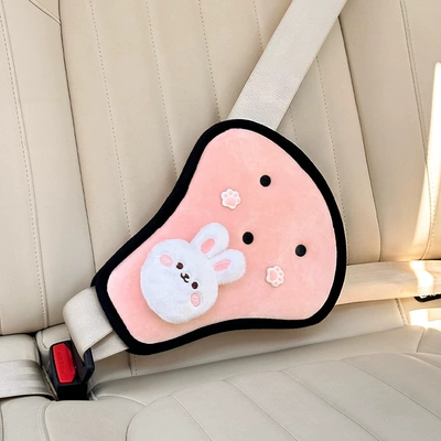 New car seatbelt shoulder pad decoration, child restraint device, car anti-neck-strangling baby protective cover, adjustable strap (Seat belt shoulder pad) - cloud-rabbit-cat-claw-triangle-shoulder-pad