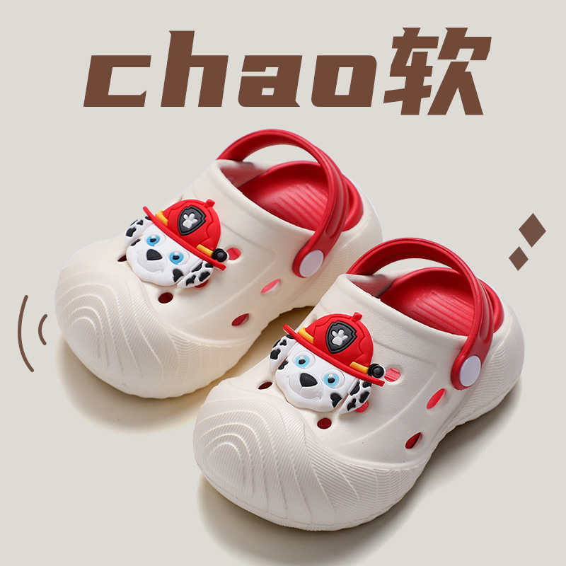 Paw Patrol New Cartoon Children's Croc Shoes Soft Sole Odorless Children's Slippers Infant Baotou Baby Slippers Summer