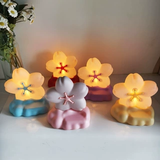 甜美可爱樱花小台灯儿童手工DIY小夜灯学生生日节日礼物发光玩具