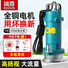 大流量潜水泵220v伏家用抽水泵小型农用浇地灌溉水井抽水高扬程