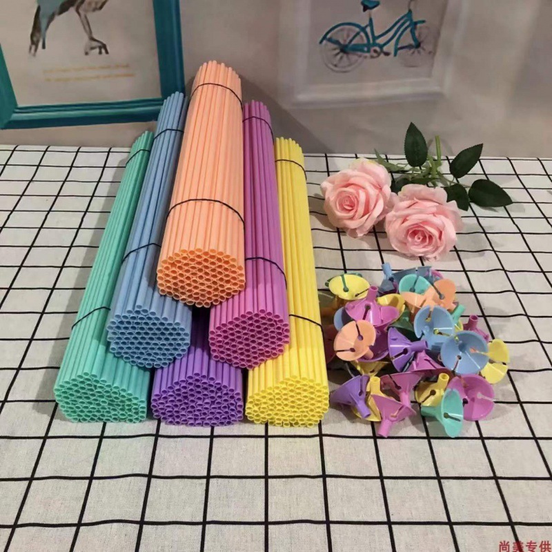 Globo transparente árbol soporte un conjunto de 40 cm de grueso grueso color varilla de arrastre varilla de soporte varilla de soporte inflada