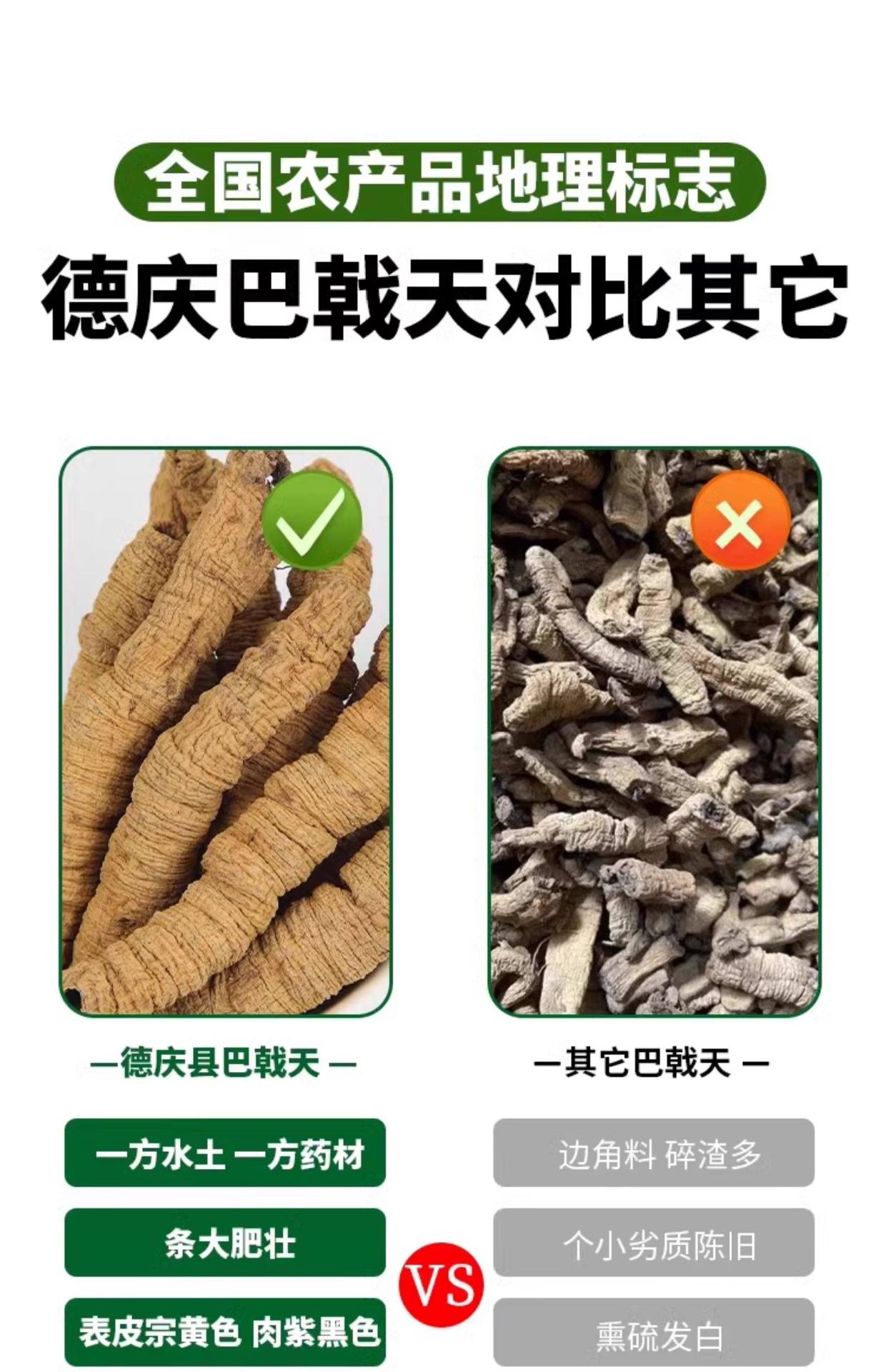 Wild Morinda Root Ba Ji Tian 500g Dried Sliced Chinese Herb for Herbal Wine and Decoctions overview