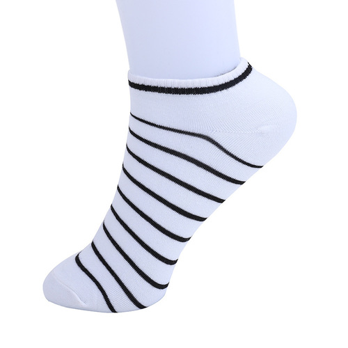New summer men's boat striped socks, low cut short sports socks, fashionable striped invisible shallow socks
