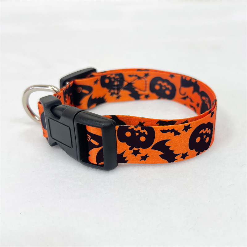 애완동물 할로윈 목걸이 - 사악한 호박