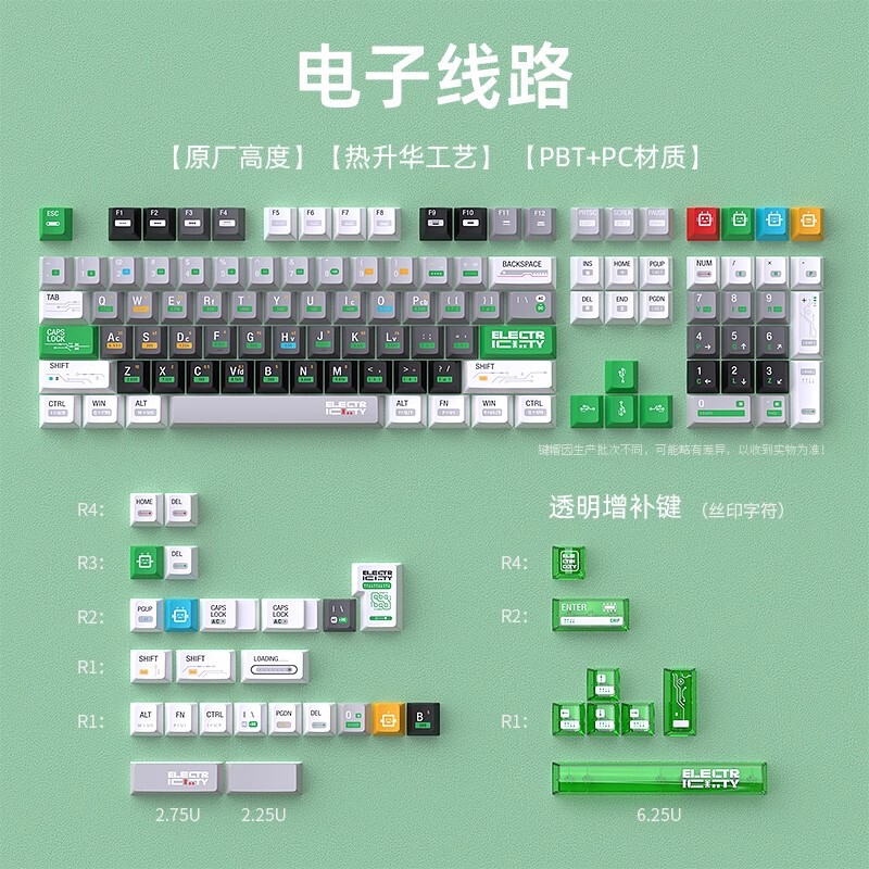 スポット卸売ラインキーキャップメカニカルキーボード小型フルセットPBTフル5面昇華-オリジナル高さ128キー|undefined