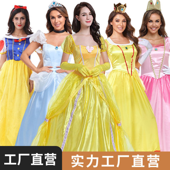 Halloween Costume Snow White Dress Adult Female Stage Costume Party Cinderella Sleeping Beauty Fairy Tale Costume