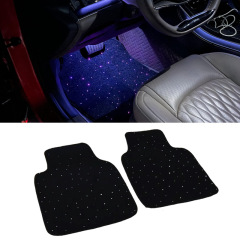 Fibreoptic carrugs light車の前の運転席が光る満天のスターマット2点セット