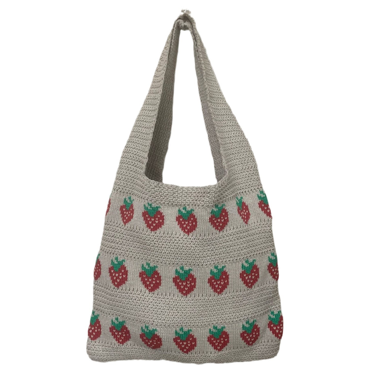 Dopamina trenzada lana de punto nuevo amor literatura y arte de hombro bolso de mano bolso de gran capacidad bolso de compras