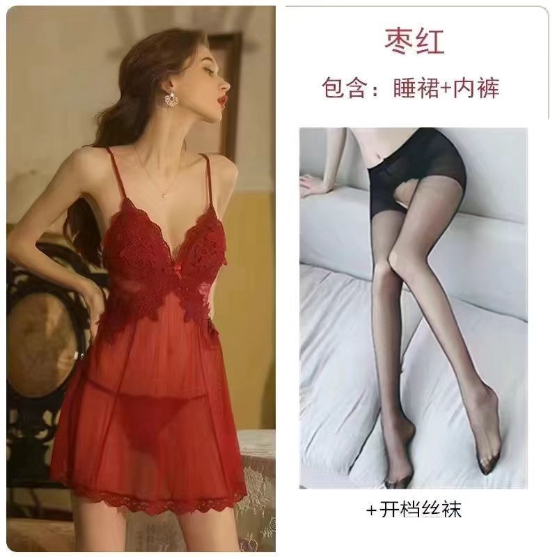 Red lace pijama, underwear